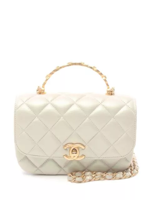 Affordable HOT SALE CHANEL 2021 diamond-quilted two-way bag Women 0118