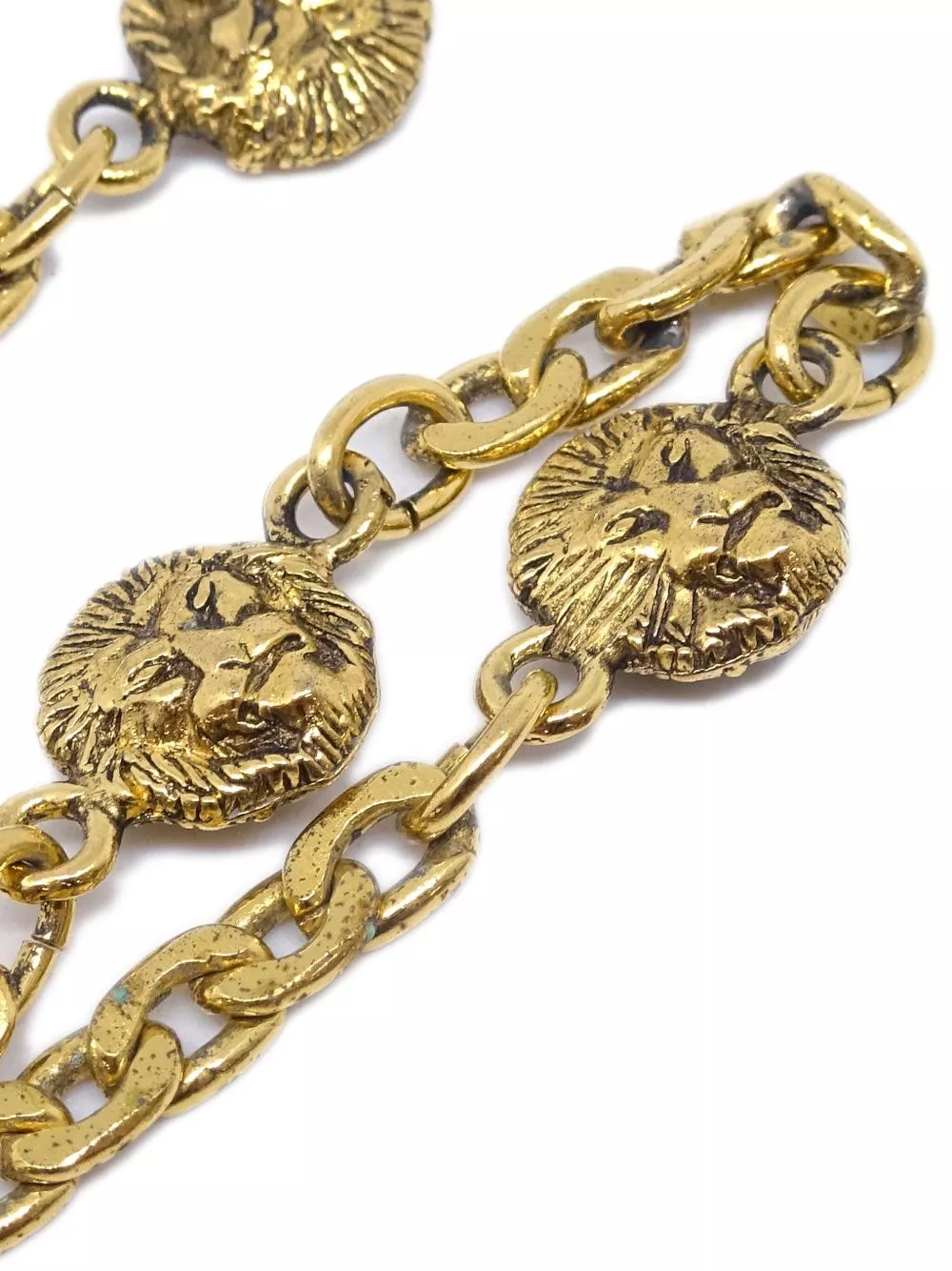 Affordable HOT SALE CHANEL 1980-1990s gold plated Lion CC necklace Women 0122