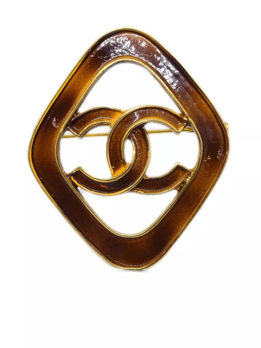 Affordable HOT SALE CHANEL 1993 CC-logo brooch Women 0125