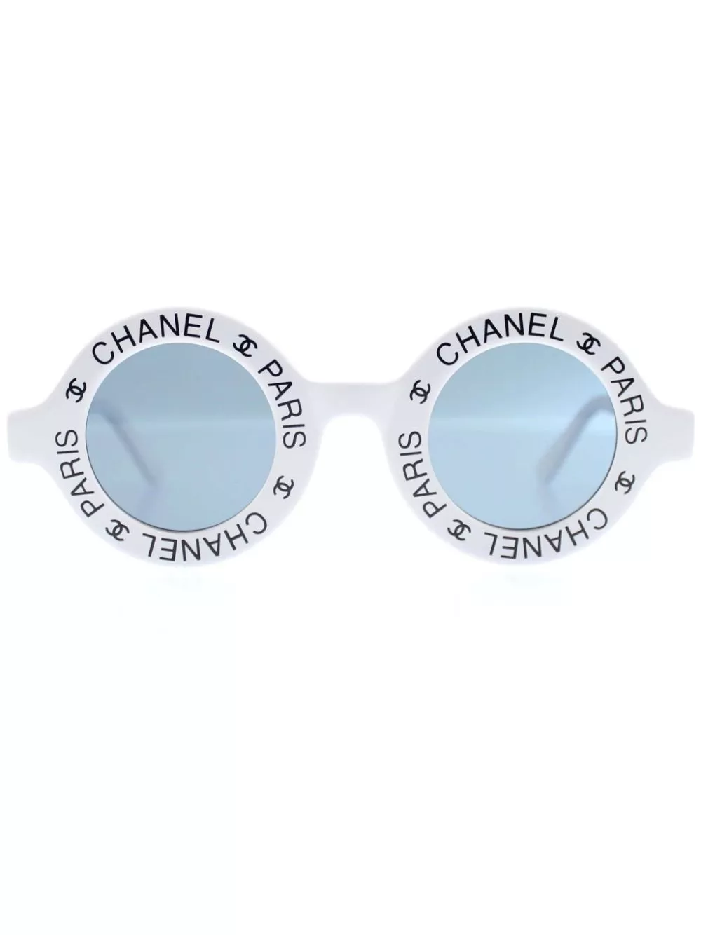 Cheap HOT SALE CHANEL 1993 logo-print round-fame sunglasses Men 0127