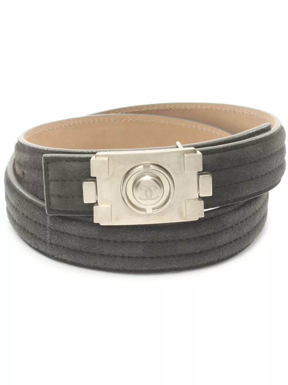 Affordable HOT SALE CHANEL 1986-1988 CC suede belt Women 0119