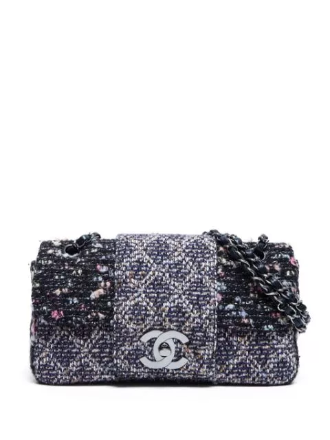 HOT SALE CHANEL 2004-2005 Tweed shoulder bag Women 0120