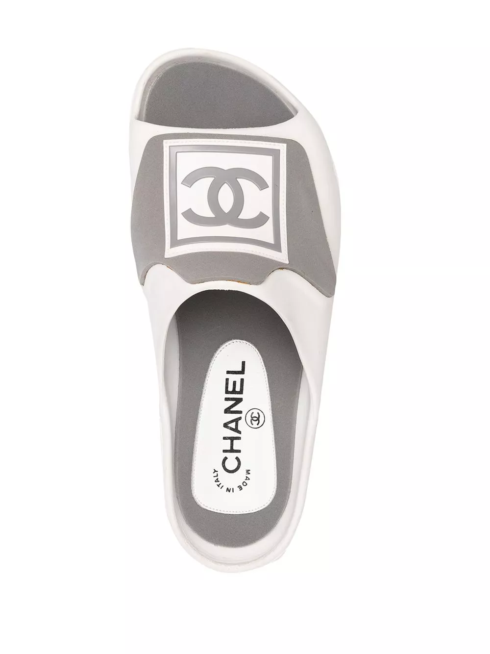 Affordable HOT SALE CHANEL 1990s Sports CC printed slides Women 0126