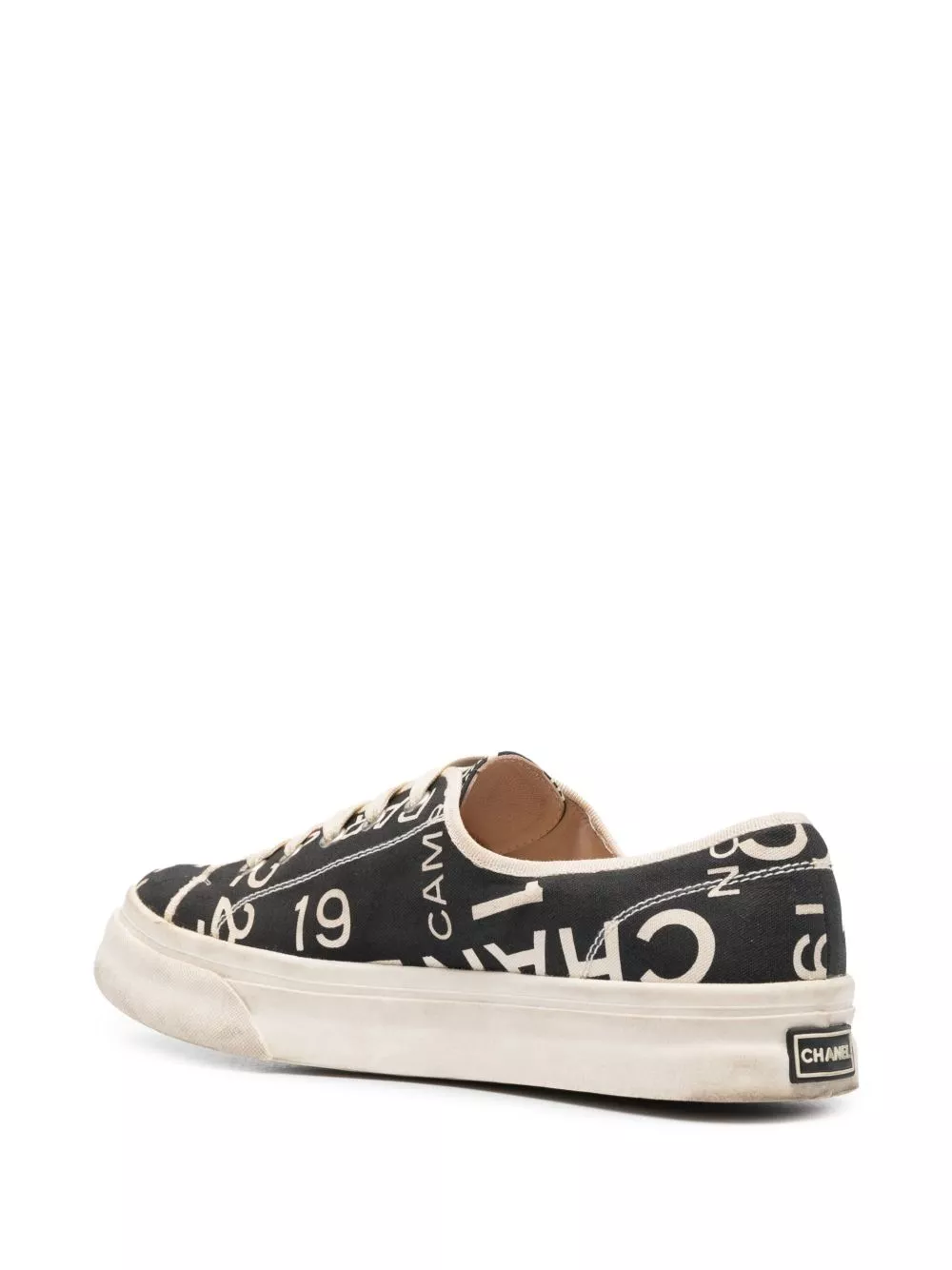 Affordable HOT SALE CHANEL 2010s Rue Cambon-print sneakers Women 0126