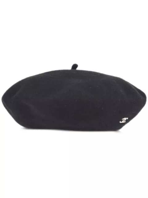 HOT SALE CHANEL 1998 CC wool beret Women 0119