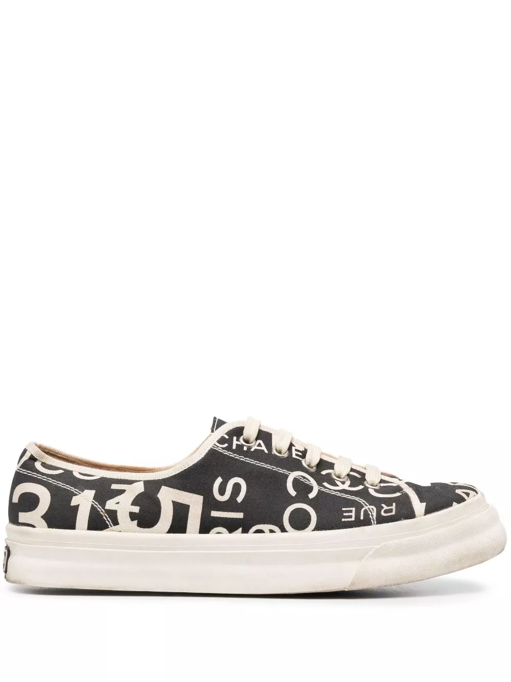 Affordable HOT SALE CHANEL 2010s Rue Cambon-print sneakers Women 0126