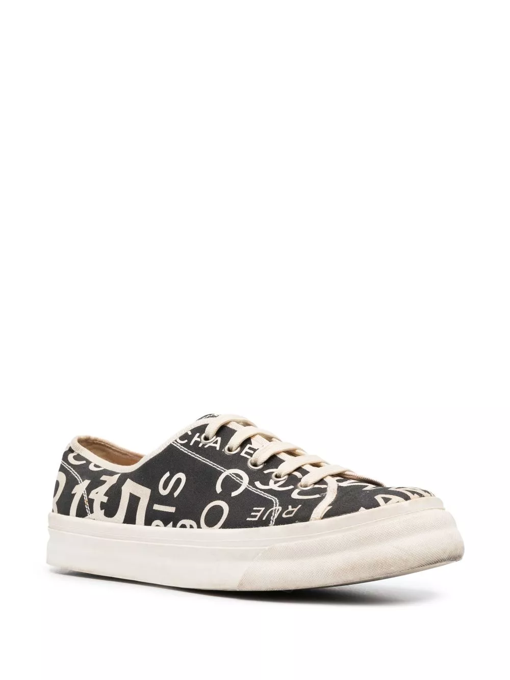 Affordable HOT SALE CHANEL 2010s Rue Cambon-print sneakers Women 0126