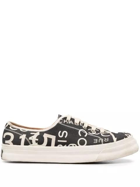 HOT SALE CHANEL 2010s Rue Cambon-print sneakers Women 0126