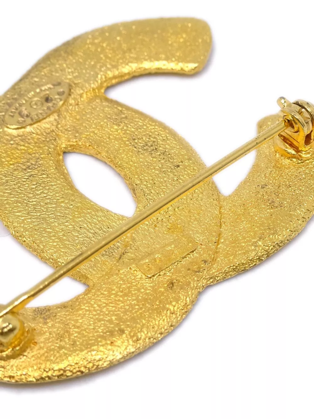 Affordable HOT SALE CHANEL 1980-1990s gold plated CC brooch Women 0129