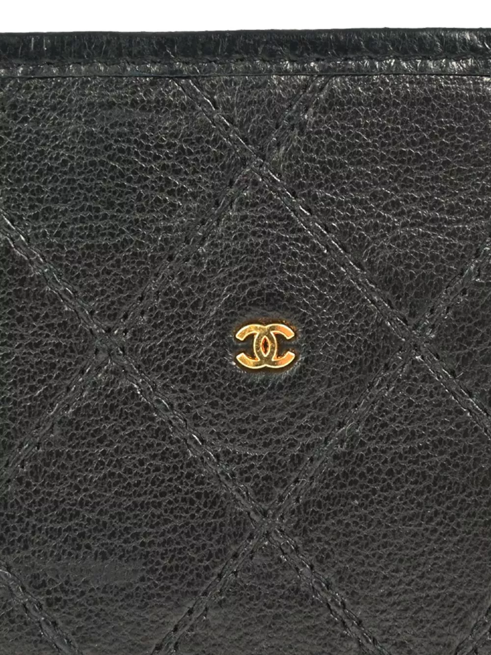 Cheap HOT SALE CHANEL 1989-1991 lambskin bi-fold wallet Women 0119