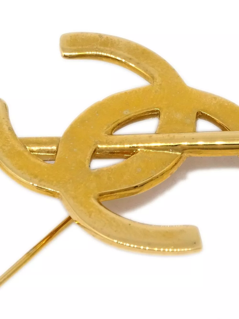 Affordable HOT SALE CHANEL 1993 gold plated Arrow CC brooch Women 0130