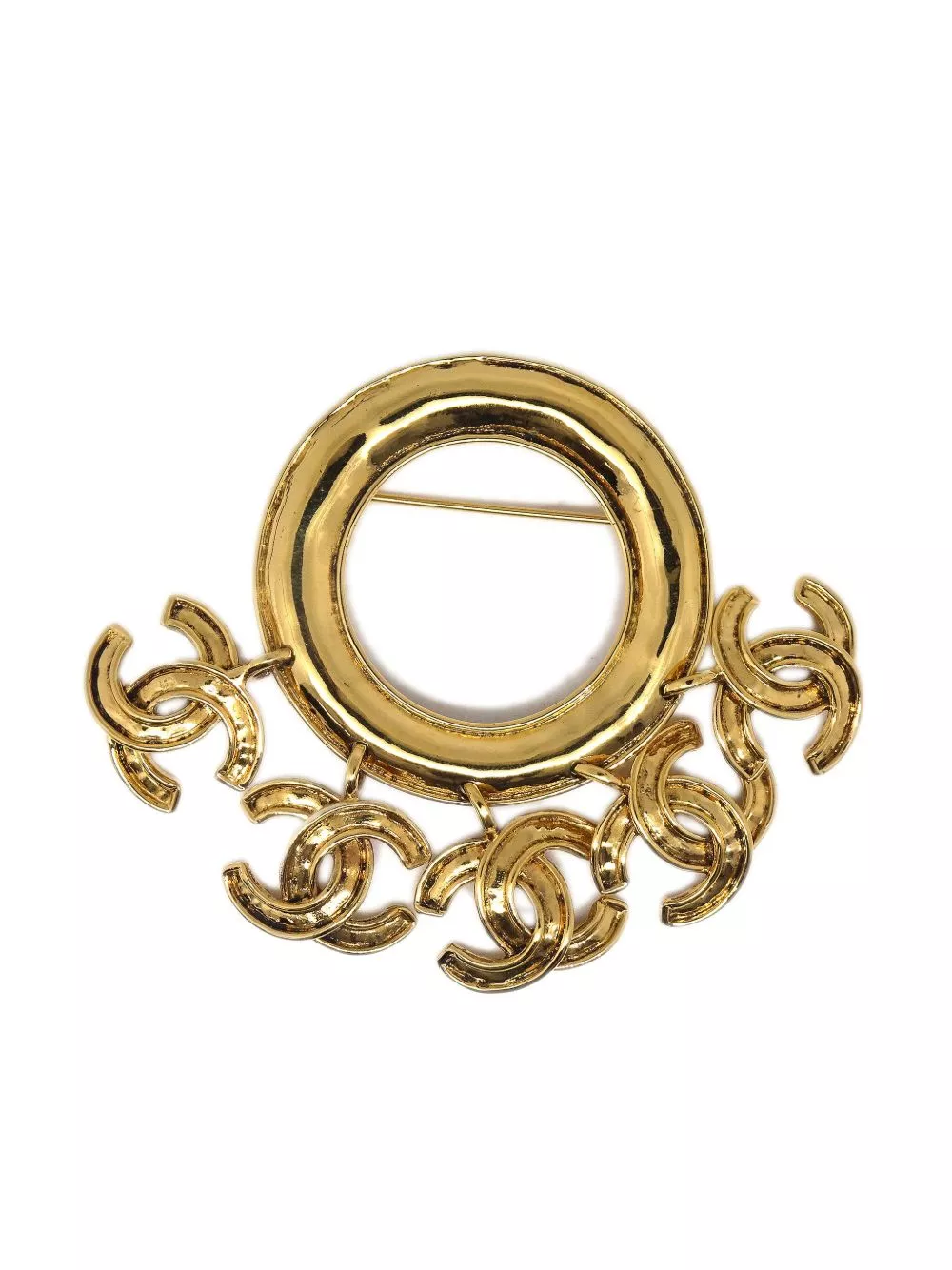 Cheap HOT SALE CHANEL 1994 CC-charm gold-plated brooch Women 0130