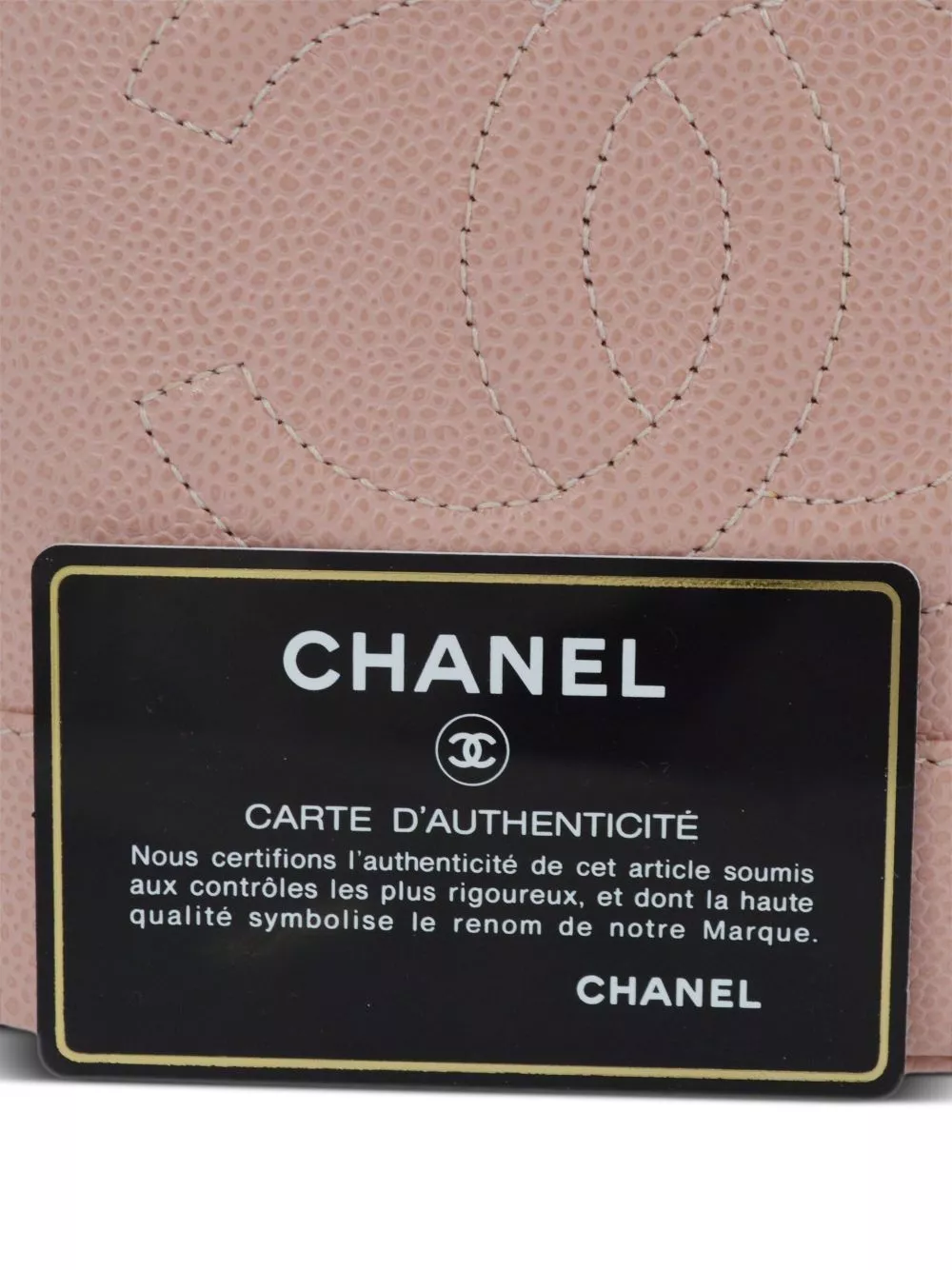 Cheap HOT SALE CHANEL 2003 CC stitch Vanity handbag Women 0117