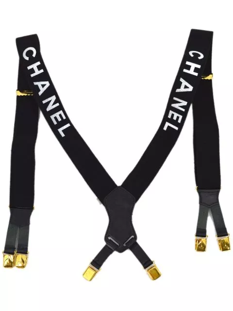 Cheap HOT SALE CHANEL 1990-2000s logo-print suspenders Women 0206