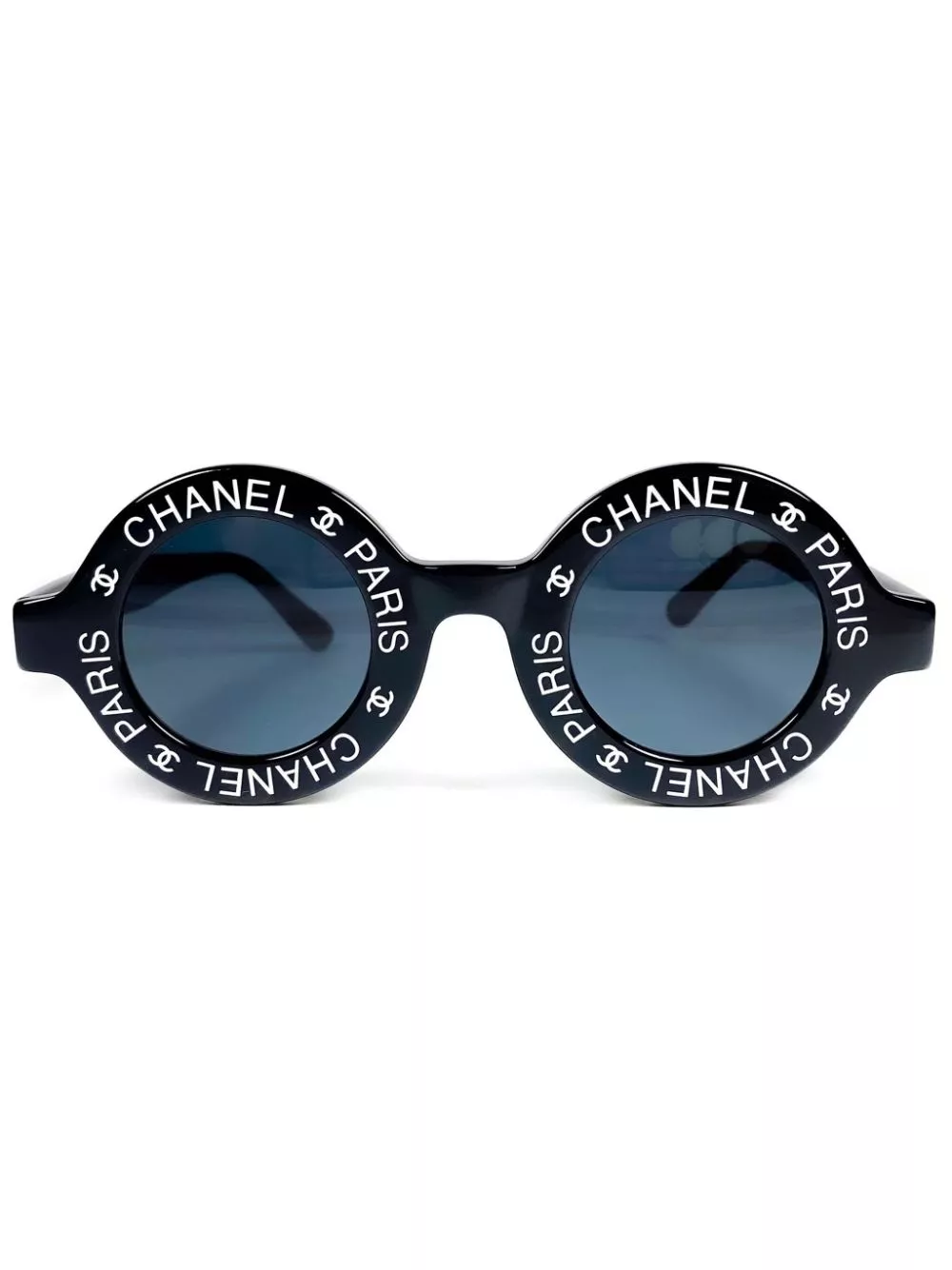 Cheap HOT SALE CHANEL 1993 logo-print round-fame sunglasses Men 0201