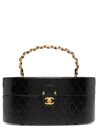 Cheap HOT SALE vanity 1988 Women CHANEL Train bag Case 0218