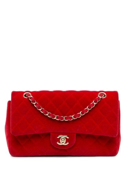 Affordable HOT SALE Medium Velvet CHANEL 2016-2017 bag Flap Women Classic shoulder Double 0213