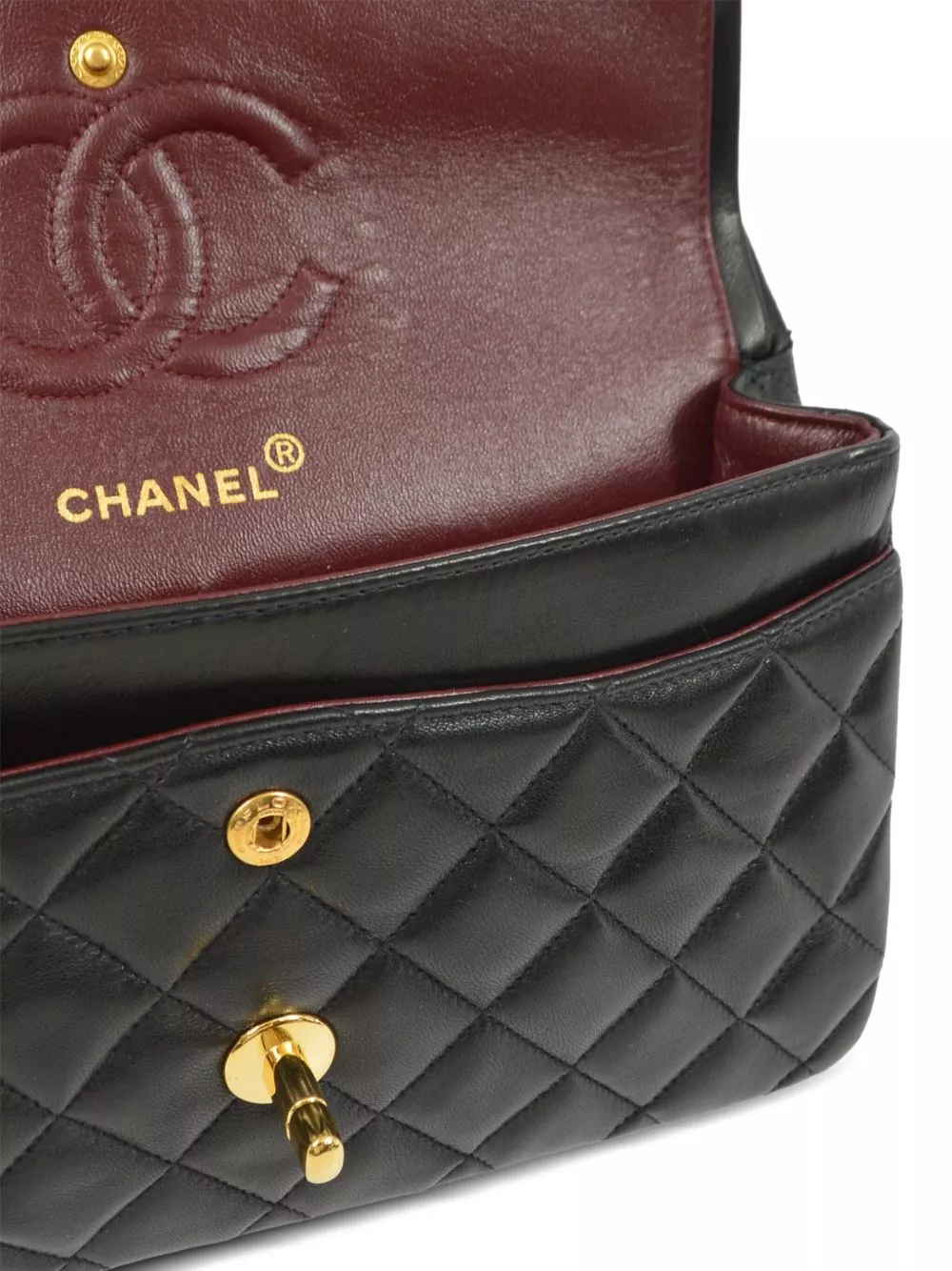 Affordable HOT SALE CHANEL 1995 small Double Flap shoulder bag Women 0205