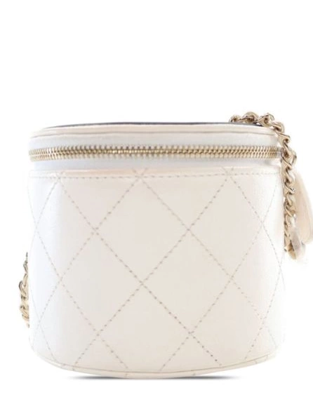 HOT SALE CC Women 2021 Lambskin bag Vanity Case crossbody Round CHANEL 0319
