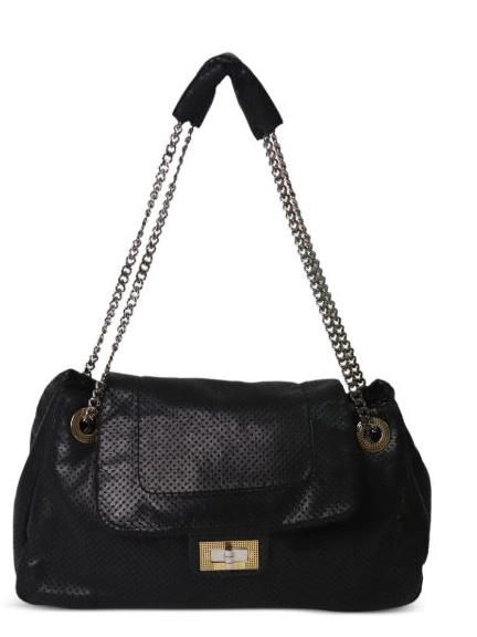 HOT SALE Women fully-perforated CHANEL bag flap 2006-2008 shoulder 0317