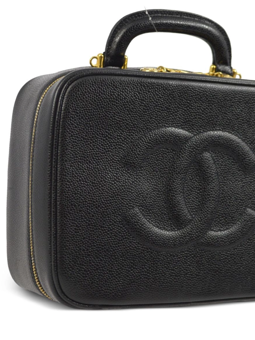 Cheap HOT SALE 1997 CC CHANEL stitch Women Vanity handbag 0308