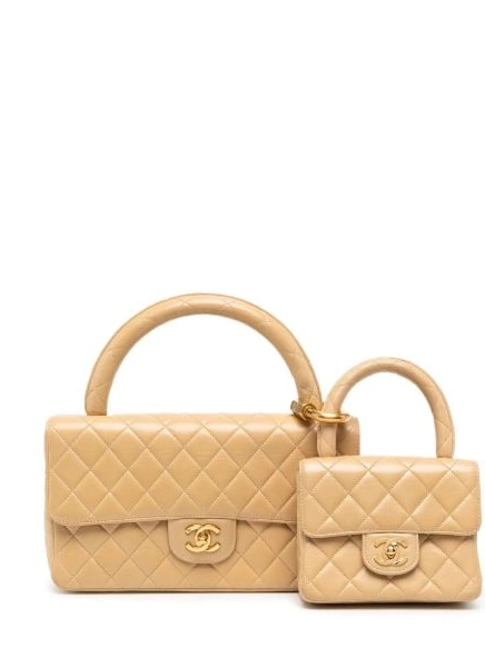 HOT SALE bag Women 1992 set CHANEL Classic Flap two-piece 0315